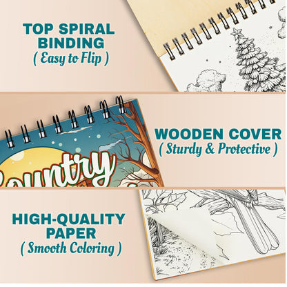 Netecom Country Christmas Coloring Pages For Adults