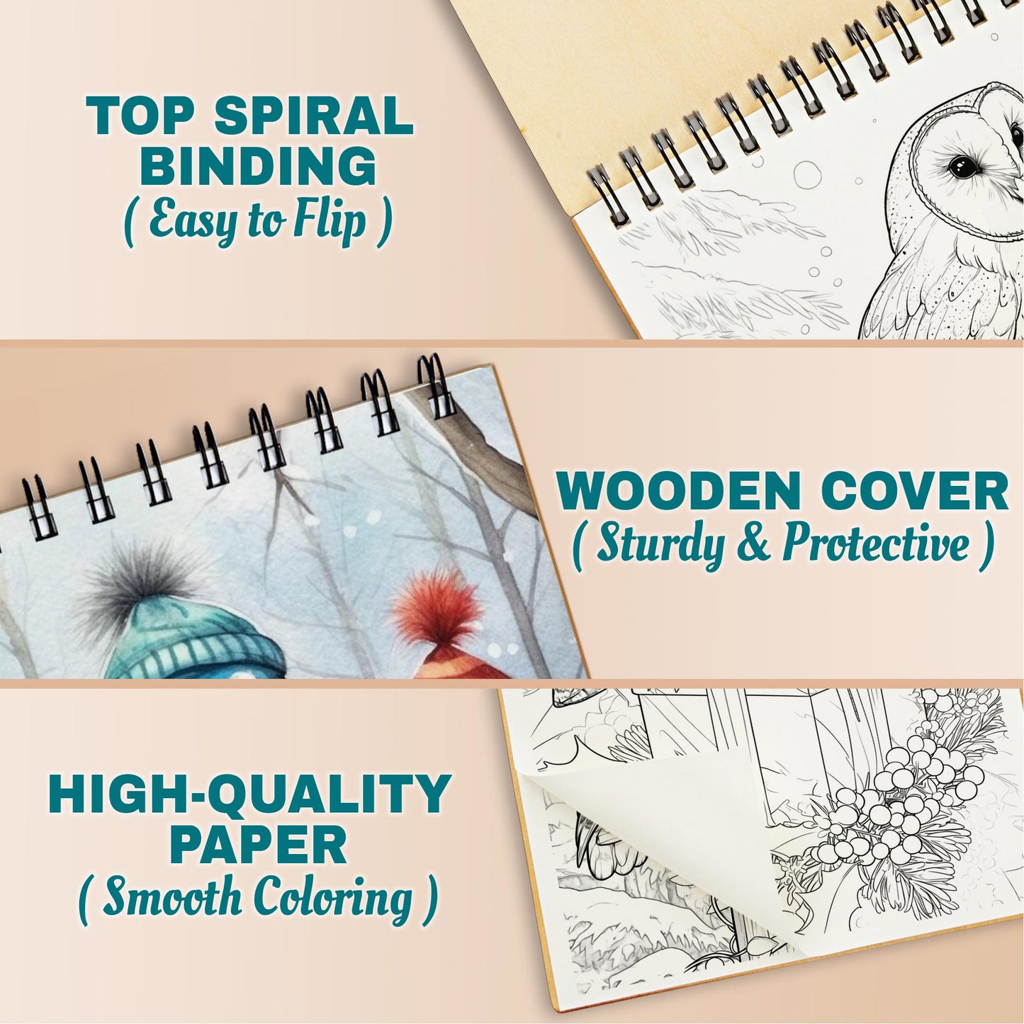 Netecom Christmas Owls Coloring Pages For Adults