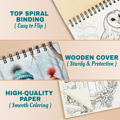 Netecom Christmas Owls Coloring Pages For Adults