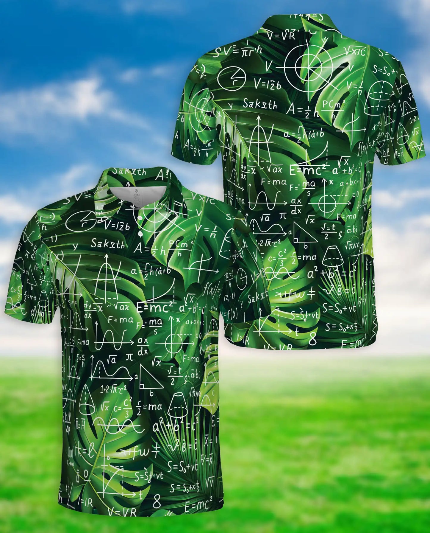 Math Formula Polo Shirt – Science Equation Print | Netecom
