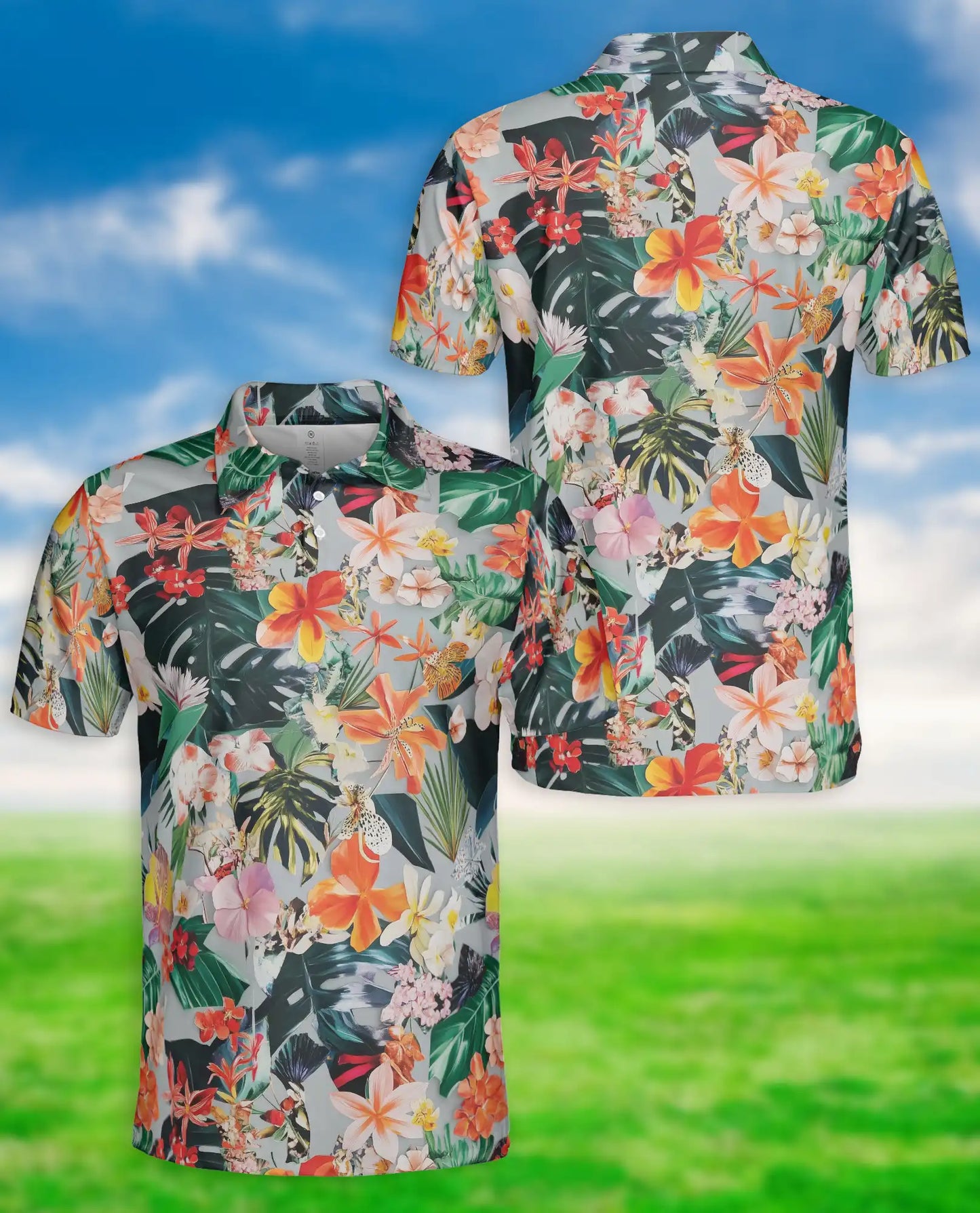 Tropical Floral Polo Shirt – Summer Hawaiian Style | Netecom