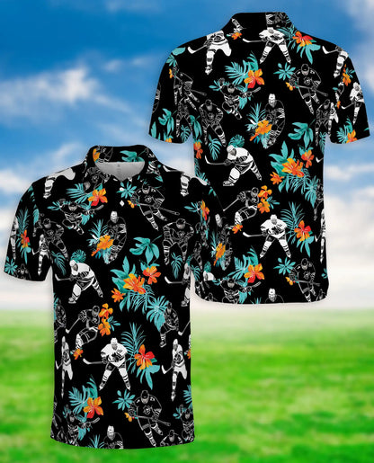 Hockey Hawaiian 3D Polo Shirt | Netecom