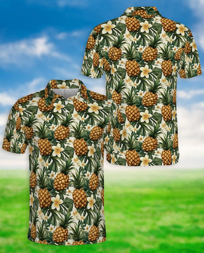Pineapple Floral Polo Shirt – Tropical Summer Style | Netecom