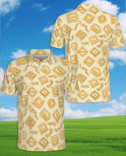 Pasta Lover Polo Shirt - Italian Food Pattern Style | Netecom