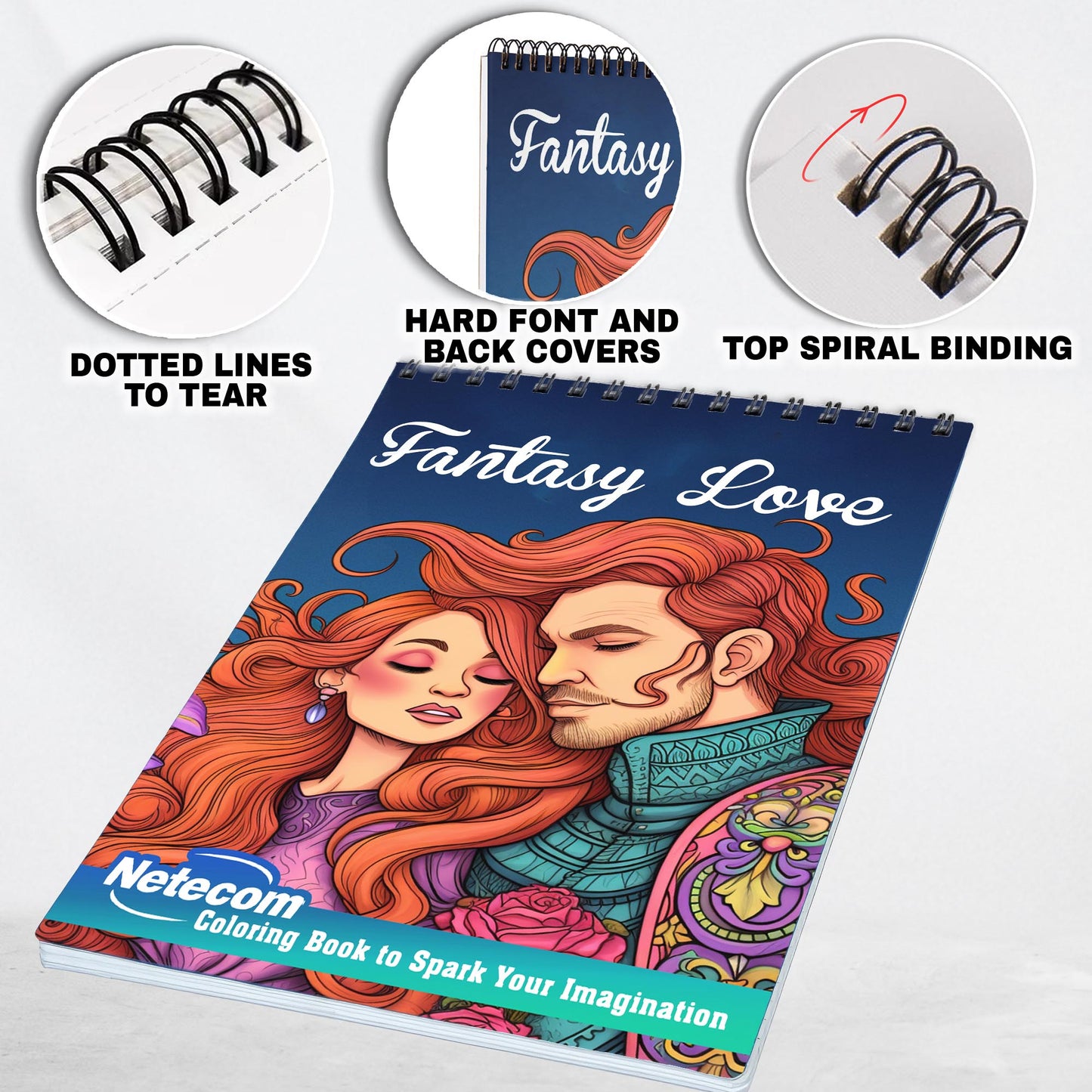 Fantasy Love Spiral Bound Coloring Book, Delight in 30 Whimsical Steampunk Monster Coloring Pages for Art Admirers to Embrace the Quirky Charm and Industrial Vibes of these Captivating Illustrations