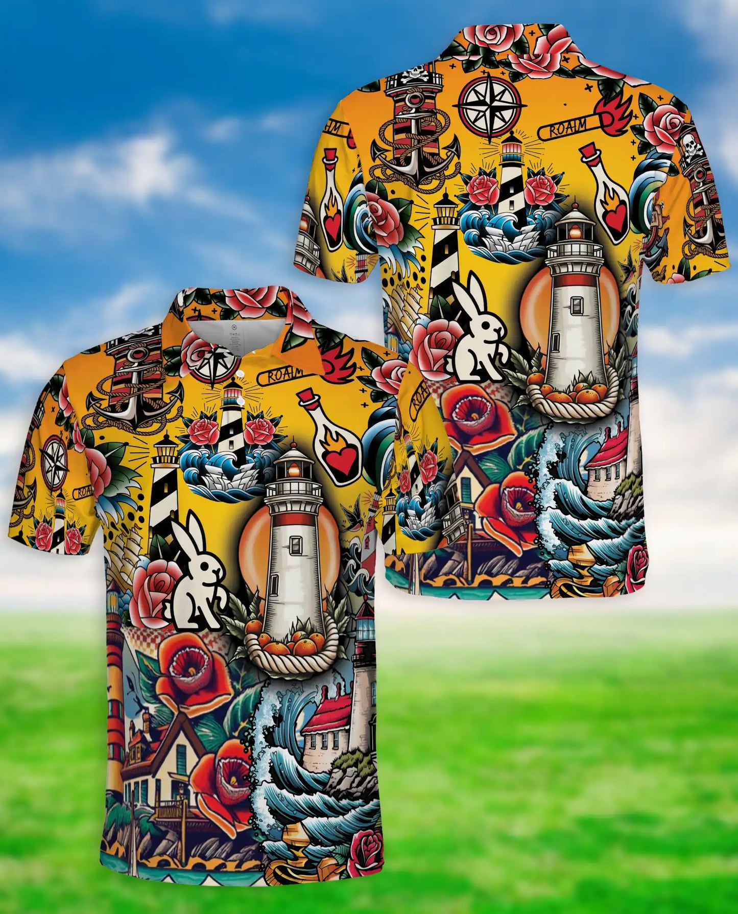 Tattoo Lighthouse Polo Shirt | Netecom