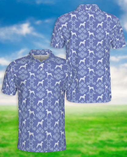 Dog Pattern Polo Shirt – Classic Blue Style | Netecom