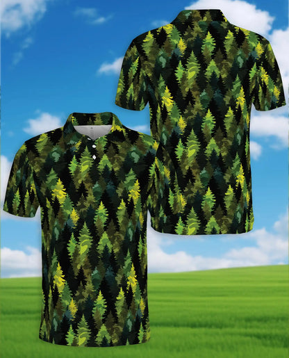 Evergreen Forest Polo Shirt - Woodland Nature Style | Netecom
