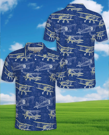 Vintage Aircraft Polo Shirt for Men – Classic Aviation Style | Netecom