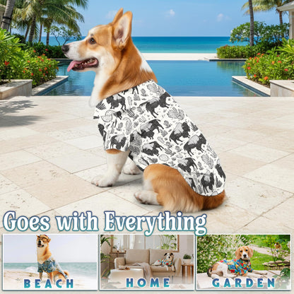 Netecom Matching Bison Theme Hawaiian Shirt for Pet and Owner, Aloha Summer Shirt, Bison Animal Print Outfit for Dog and Human, Casual Summer Beach Wear