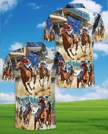 Horse Racing Polo Shirt Print | Netecom