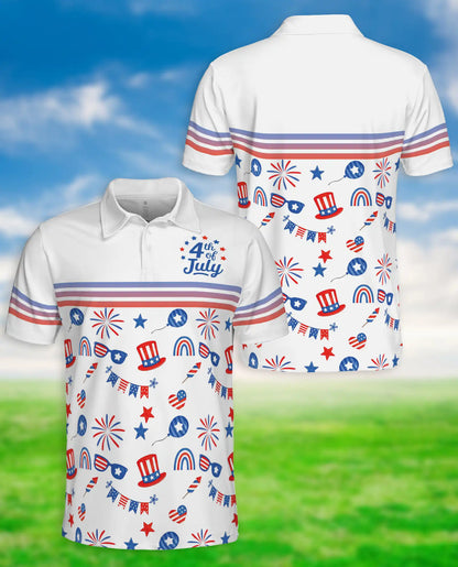 4th Of July Patriotic Celebration Polo Shirt for Men | Netecom