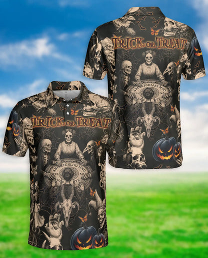 Halloween Skull Polo Shirt – Trick or Treat Style | Netecom