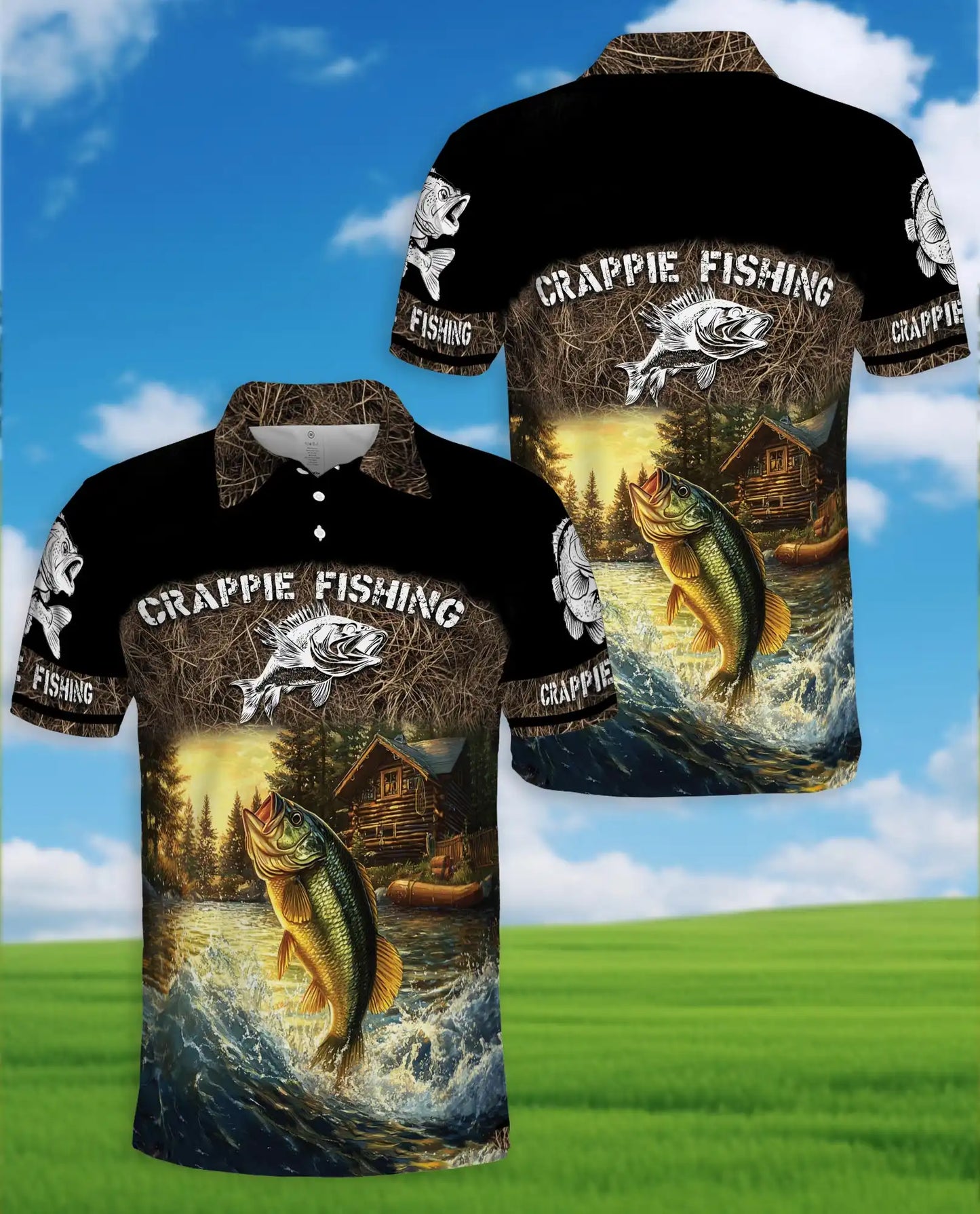 Crappie Fishing Polo Shirt – Bass Lake Outdoor Style | Netecom