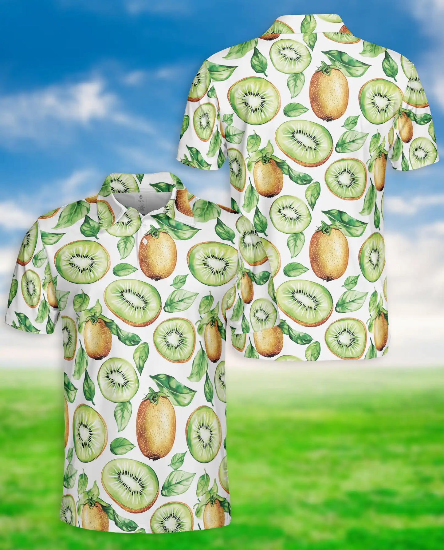 Kiwi Fruit Hawaiian Polo Shirt – Fresh Summer Style | Netecom