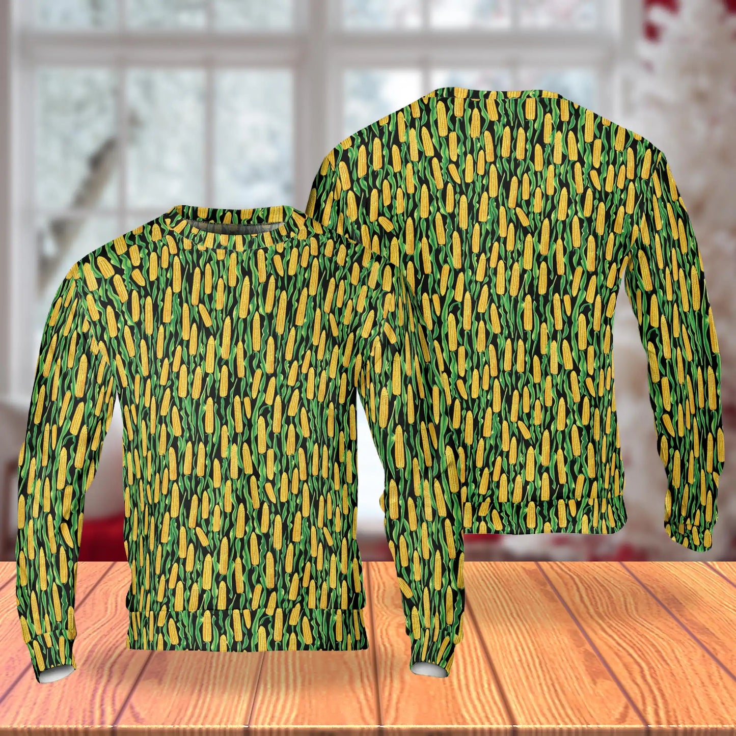 Corn Cob Sweatshirt, 3D All Over Print Agricultural Farm Crewneck Pullover for Men Women, Farmer Corn Lover Gift - Netecom