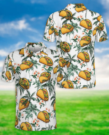 Funny Taco Tropical 3D Polo Shirt for Men – Hawaiian Food Lover Style | Netecom