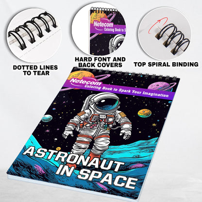 Astronaut In Space Spiral Bound Coloring Book, Experience the Joy of Coloring the Astronauts in Space with 30 Alluring Pages for Space and Art Fans to Color and Celebrate the Wonders and Mysteries of Outer Space