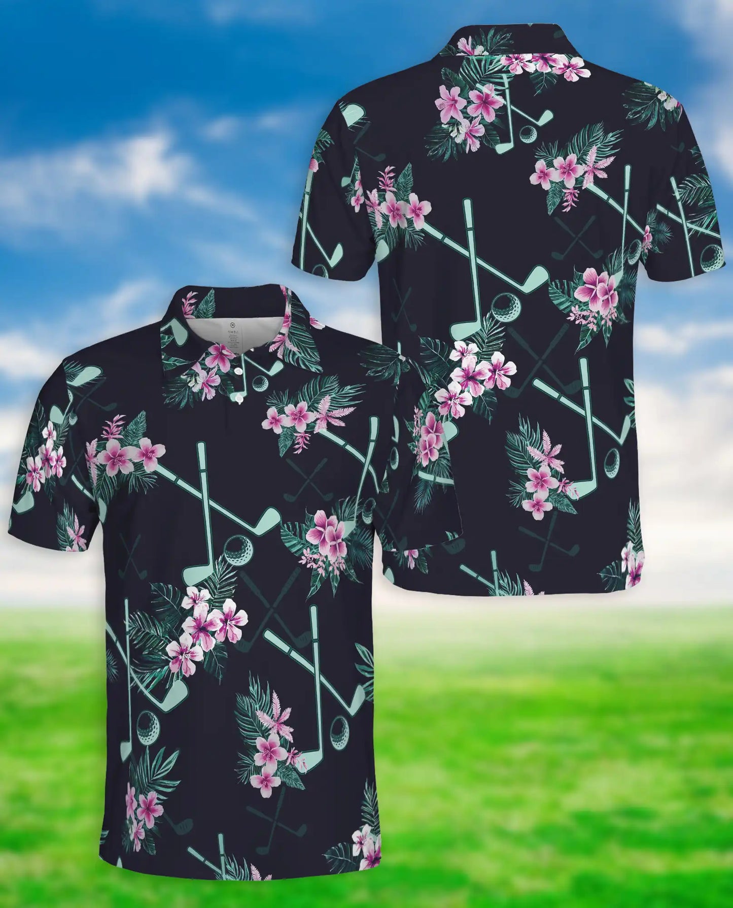 Golf Tropical Polo Shirt – Floral Fairway Print | Netecom