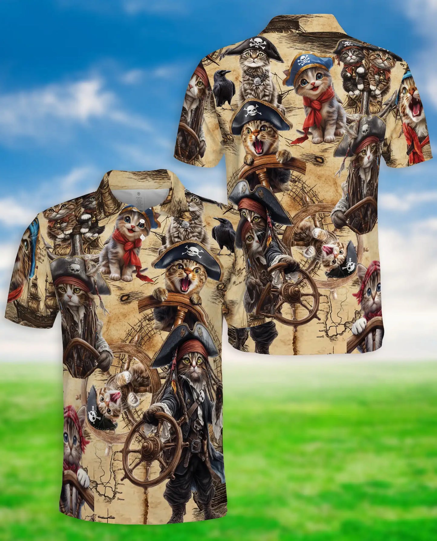 Pirate Cat Polo Shirt | Netecom