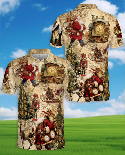 Christmas Holiday Santa Polo Shirt for Men – Festive Winter Design | Netecom