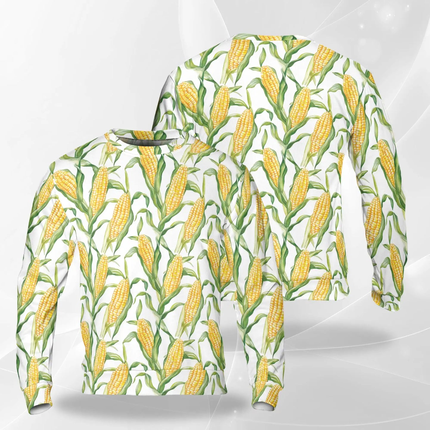 Fresh Corn Sweatshirt, 3D All Over Print Agricultural Farm Crewneck Pullover for Men Women, Farmer Corn Lover Gift - Netecom