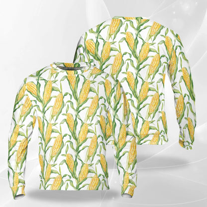 Fresh Corn Sweatshirt, 3D All Over Print Agricultural Farm Crewneck Pullover for Men Women, Farmer Corn Lover Gift - Netecom
