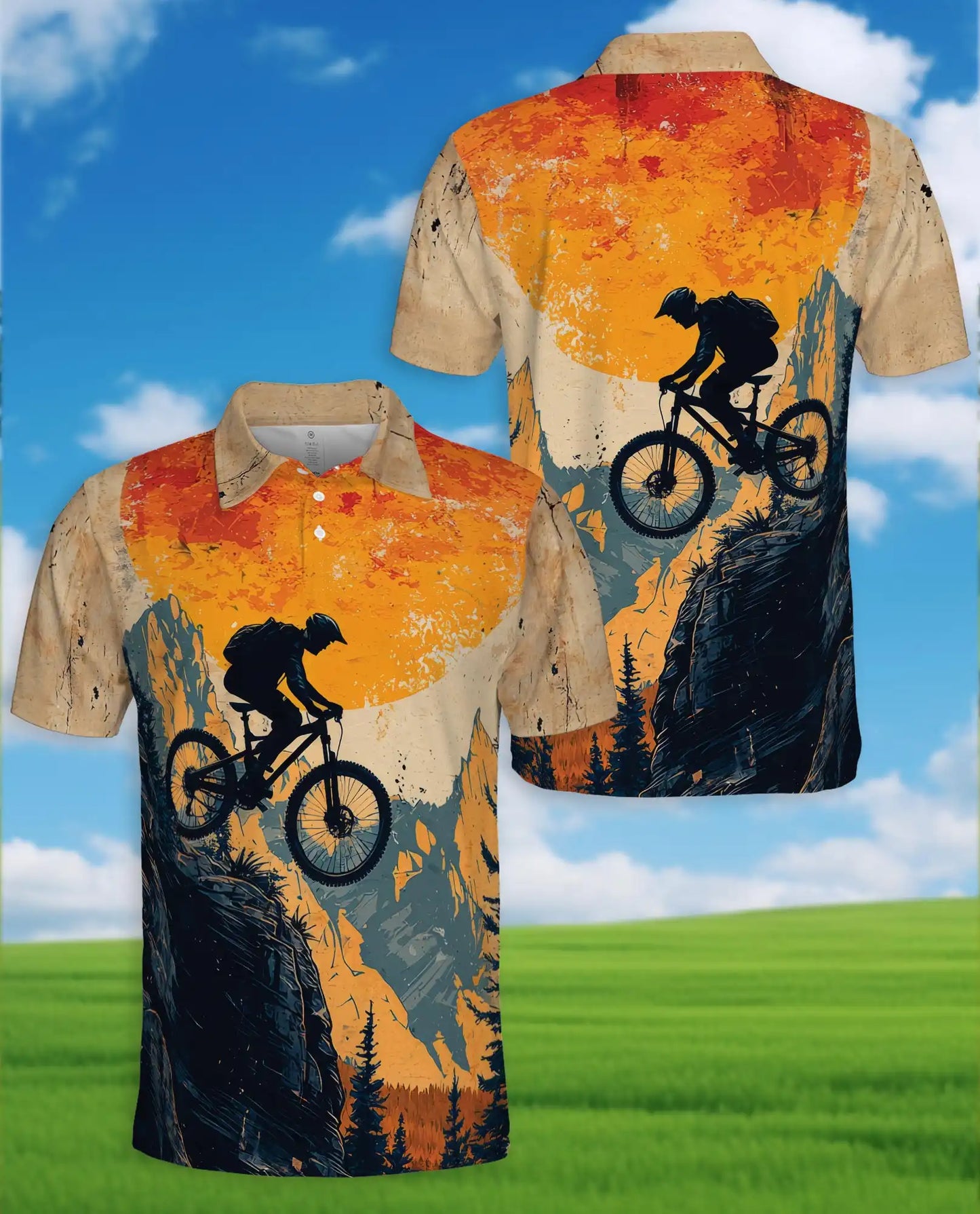 Mountain Biking Polo Shirt - Adventure Trail Rider Style | Netecom
