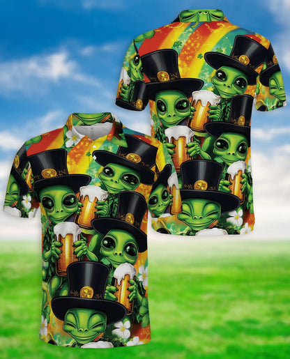 Alien St Patrick’s Polo Shirt – Funny Beer | Netecom