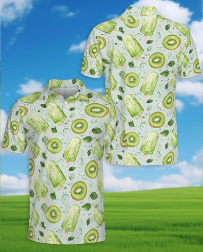 Kiwi Popsicle Polo Shirt for Men – Fresh Summer Style | Netecom
