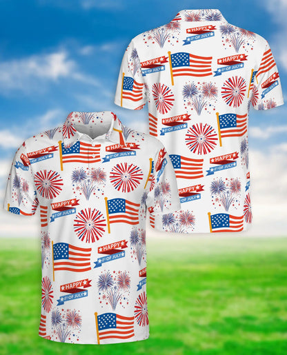 4th of July Fireworks Polo Shirt | Netecom