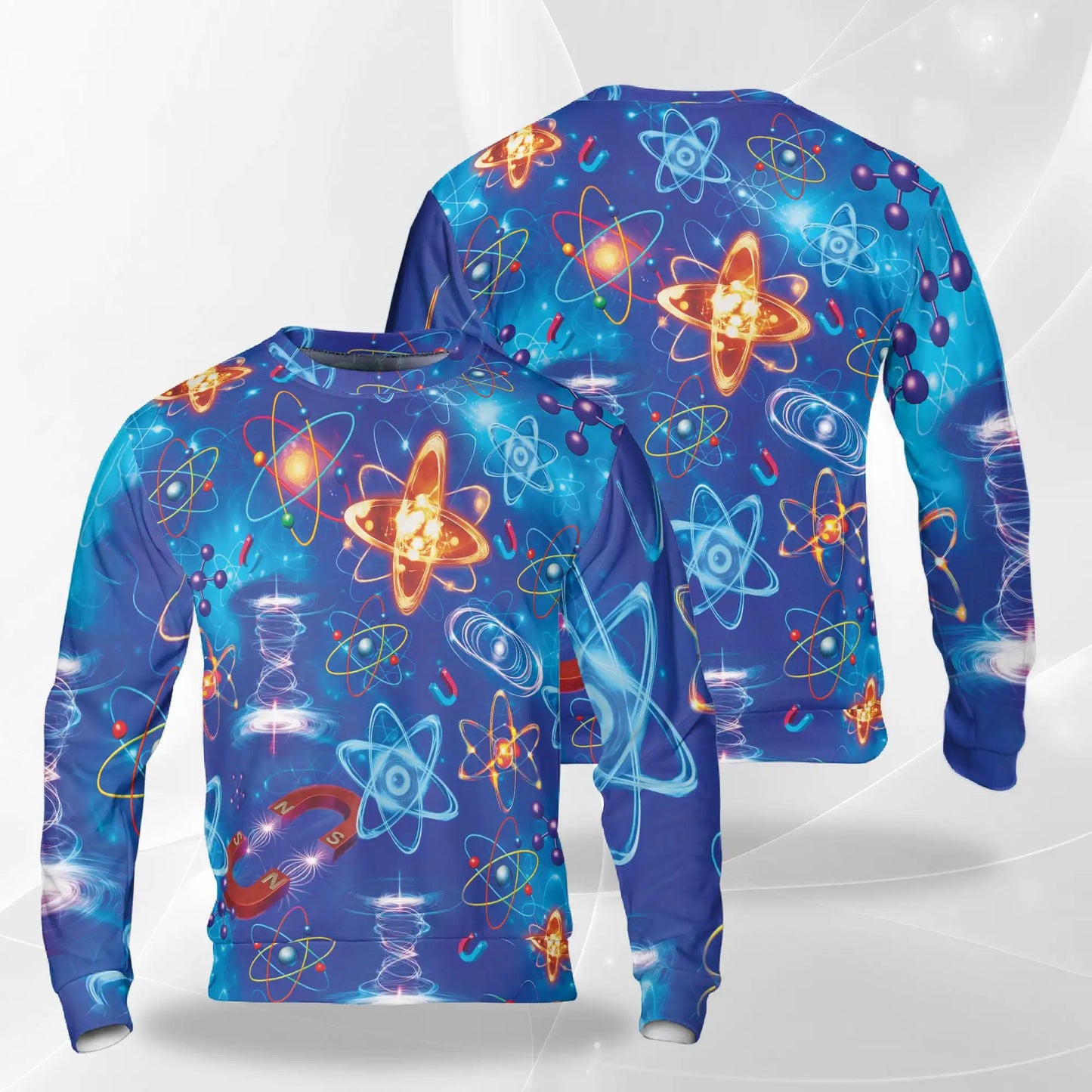 Physics Amazing Awesome Sweatshirt, 3D All Over Print Science Formula Crewneck Pullover for Men Women, Physics Lover Gift - Netecom