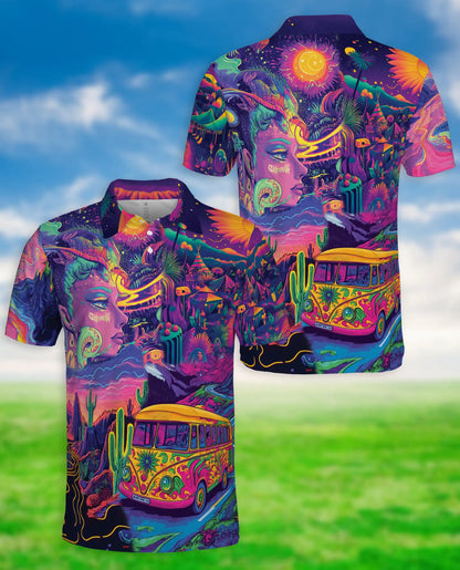 Psychedelic Hippie Van Polo Shirt | Netecom
