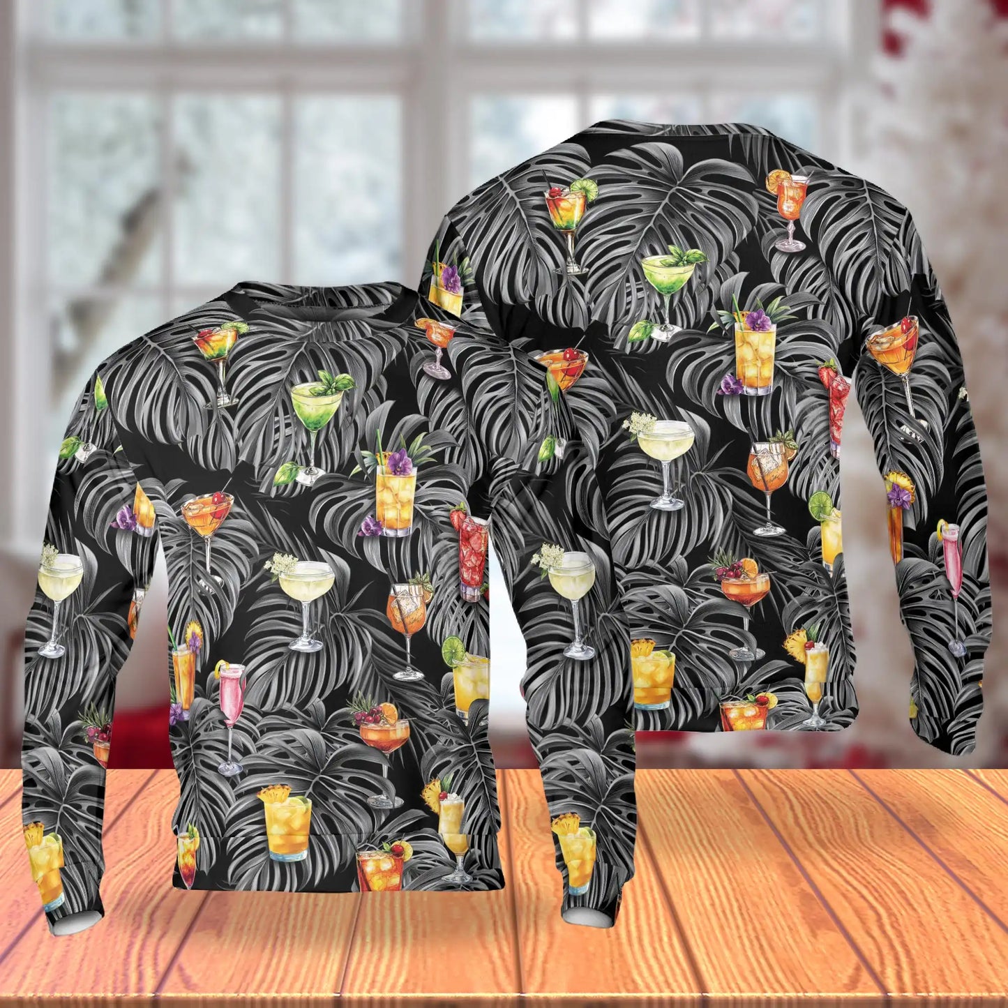 Proud Bartender Cocktails Tropical Sweatshirt, 3D All Over Print Beach Drink Crewneck Pullover for Men Women, Bartender Gift - Netecom