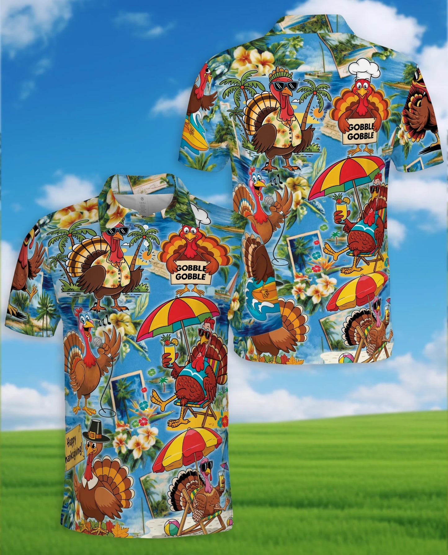 Thanksgiving Turkey Polo Shirt for Men – Fall Holiday Style | Netecom