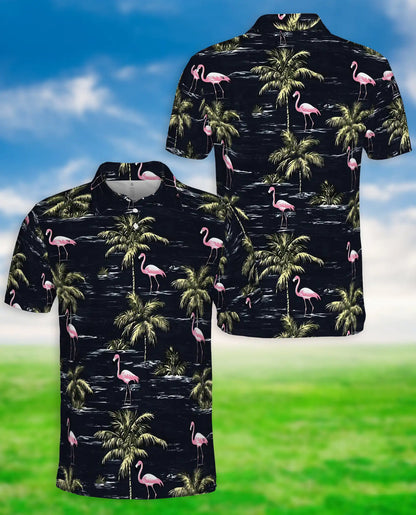 Flamingo Tropical Polo Shirt for Men – Island Beach Style | Netecom
