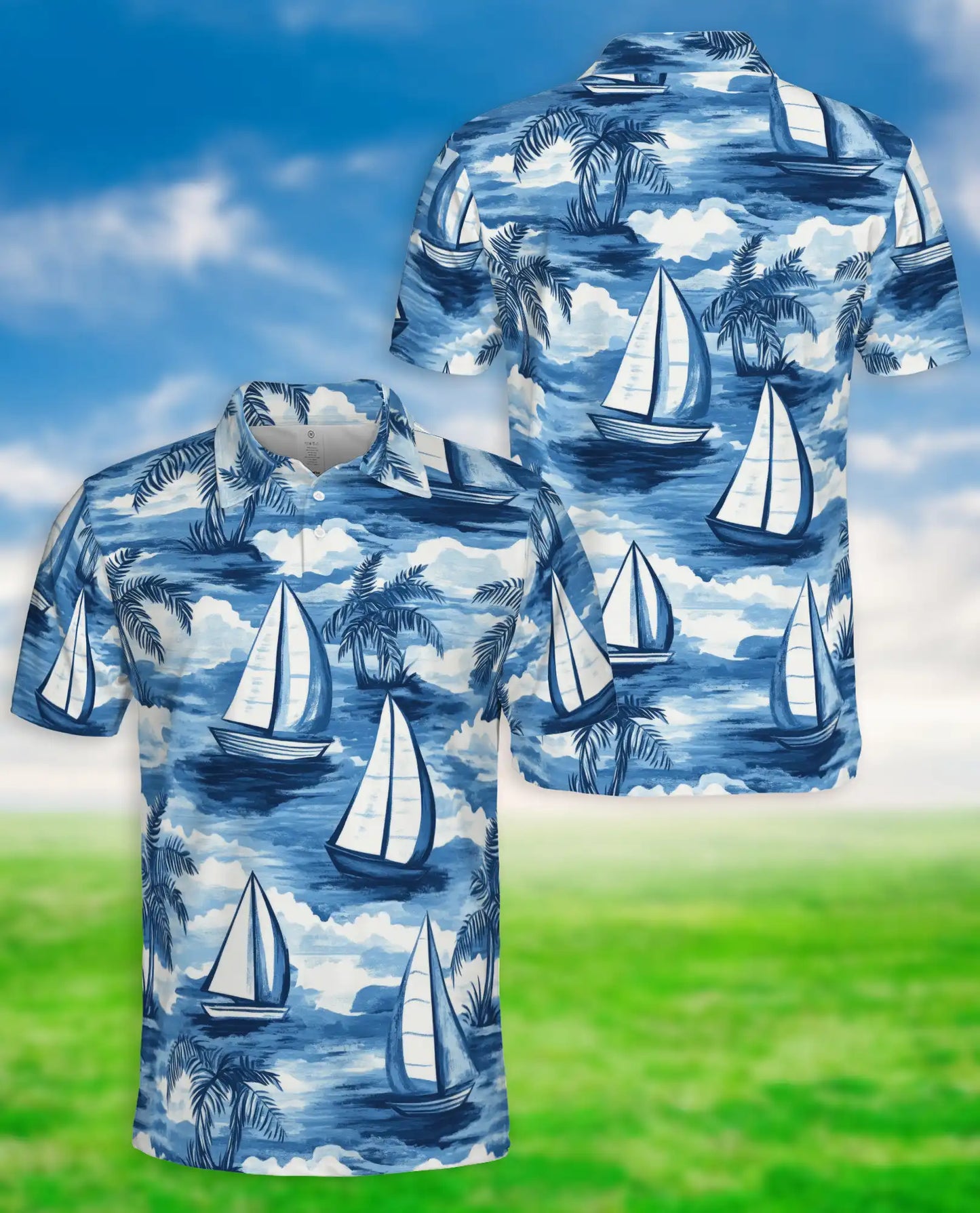 Sailboat Tropical Polo Shirt | Netecom