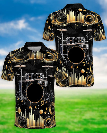 Drummer Music Lover Speaker Sound System Polo Shirt | Netecom