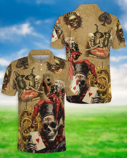 Skull Poker Casino Polo Shirt | Netecom