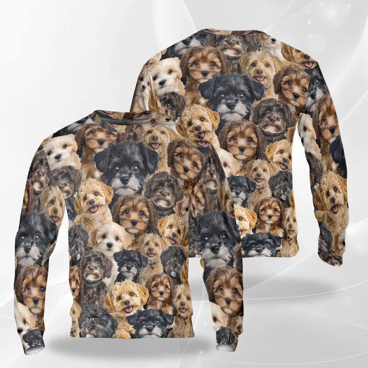 Schnoodle Awesome Sweatshirt, 3D All Over Print Cute Dog Crewneck Pullover for Men Women, Schnoodle Lover Gift - Netecom