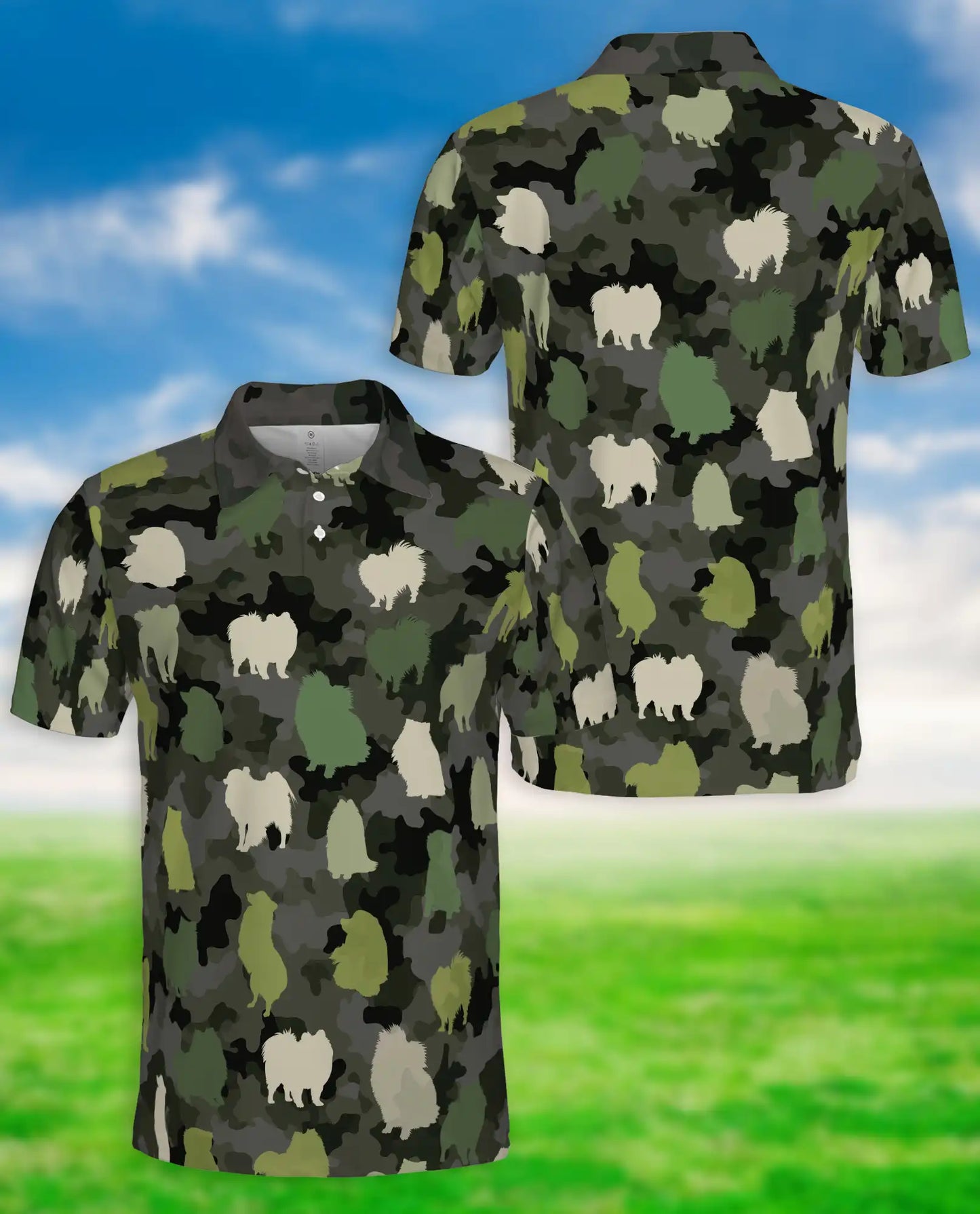 Buffalo Camouflage 3D Polo Shirt for Men – Rustic Wildlife Hunting Style | Netecom