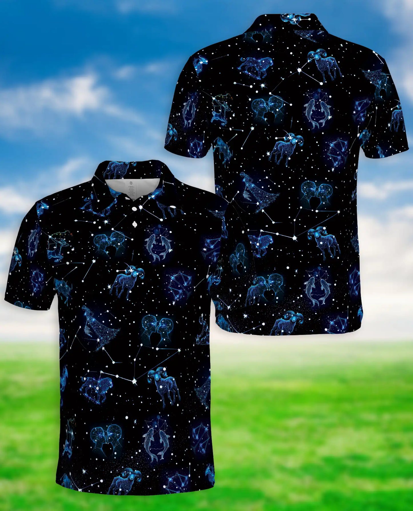 Zodiac Polo Shirt – Astrology Constellation Print | Netecom