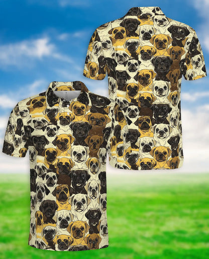 Pug Dog All Over Print Polo Shirt | Netecom