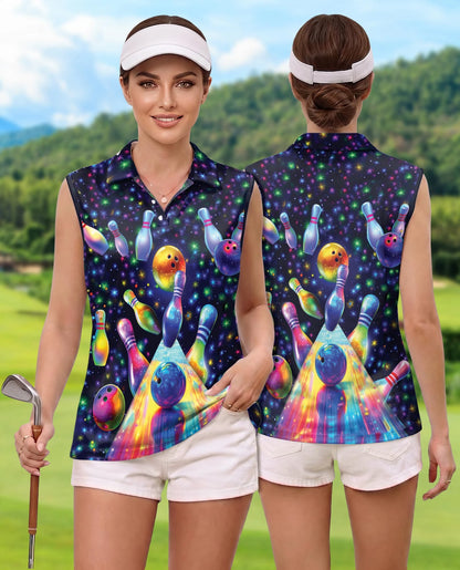 Bowling Sleeveless Polo Shirt for Women | Netecom