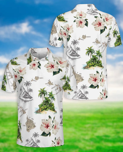 Hawaiian Island Floral Polo Shirt | Netecom