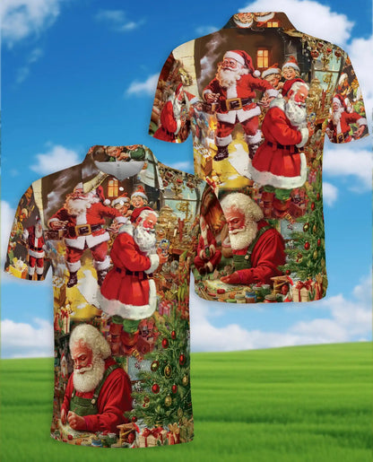 Vintage Santa Polo Shirt for Men – Christmas Holiday Style | Netecom