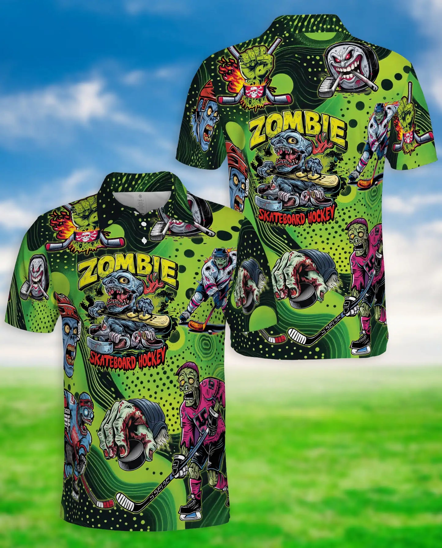 Zombie Hockey Polo Shirt | Netecom