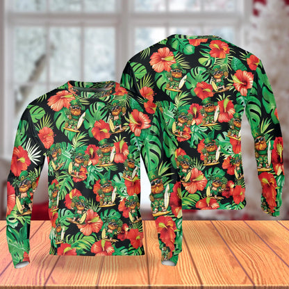 Irish Leprechaun Sweatshirt, 3D All Over Print Floral St Patrick’s Day Crewneck Pullover for Men Women, Irish Lover Gift - Netecom