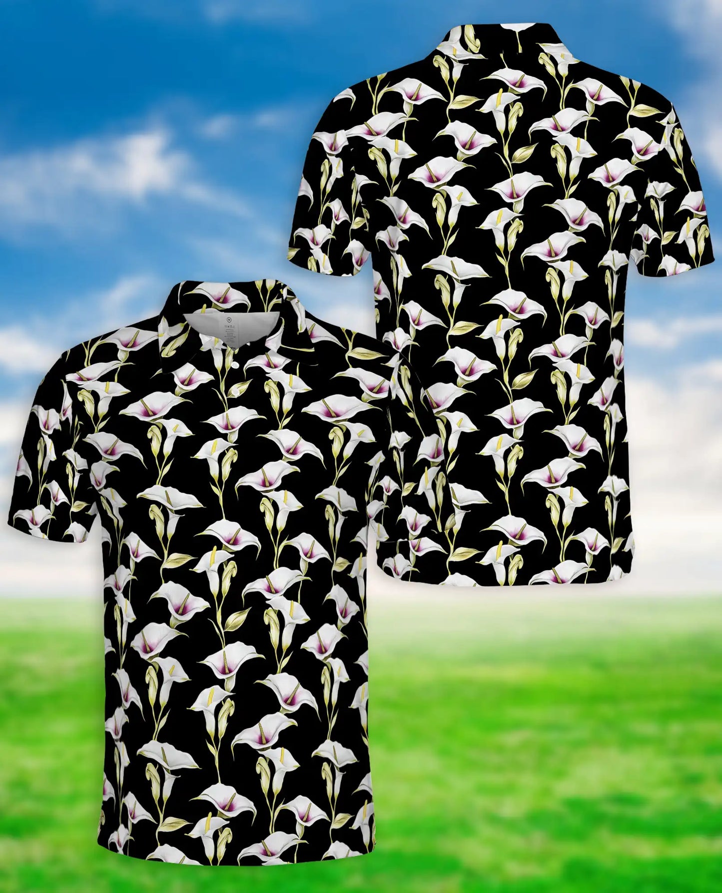 Calla Lily Polo Shirt – Elegant Floral Style | Netecom