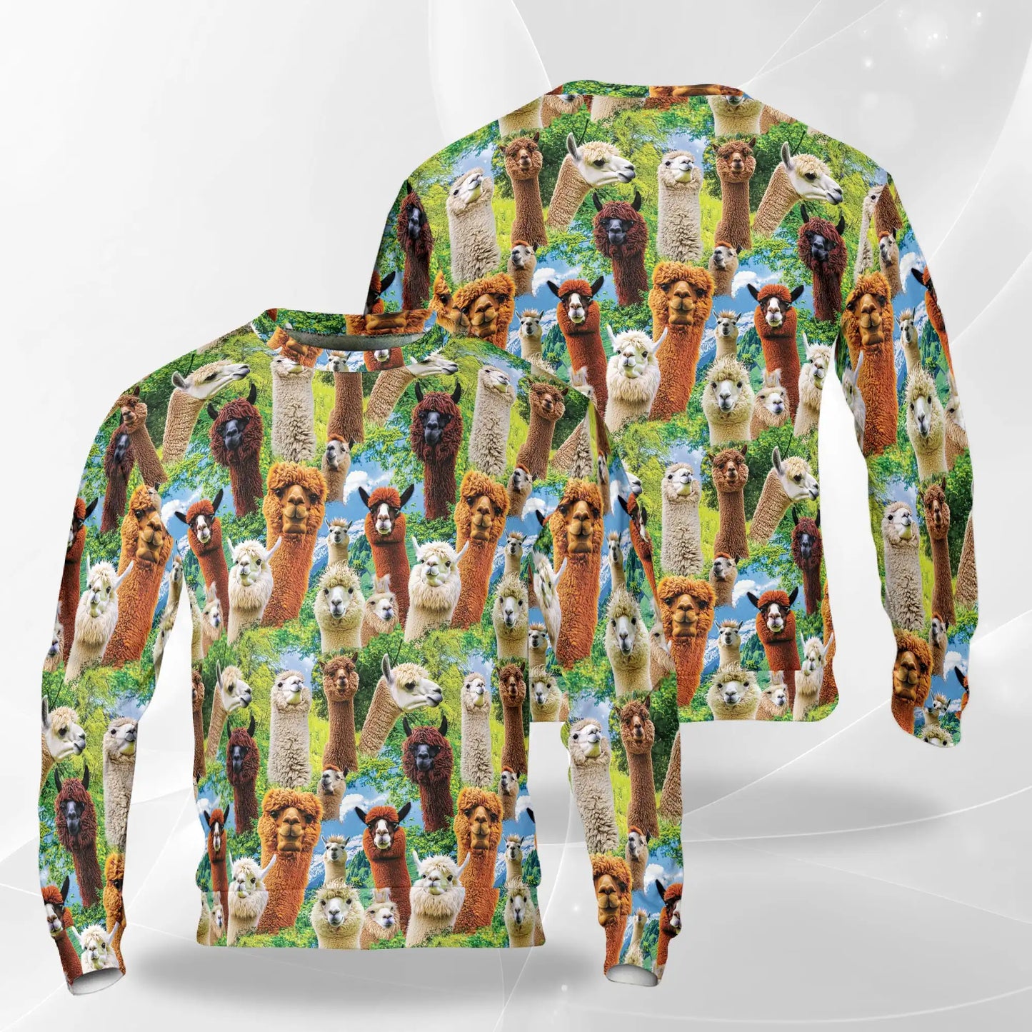 Alpaca Sweatshirt, 3D All Over Print Stay Cool Alpaca Crewneck Pullover for Men Women, Funny Alpaca Lover Gift - Netecom